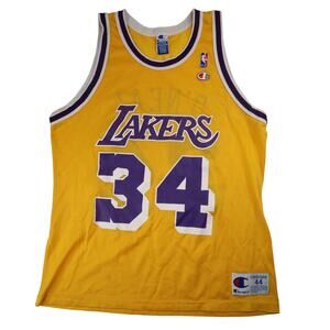 Vintage 90s Champion LA Lakers Shaquille O'Neal Basketball Jersey